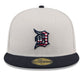 New Era Fitted Hat Detroit Tigers New Era Khaki/Black 2024 July 4th Official On Field Side Patch 59FIFTY Fitted Hat