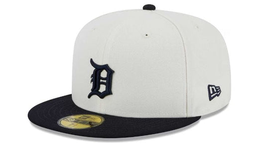 New Era Fitted Hat Detroit Tigers New Era Off White Alternate 'D' Retro Side Patch 59FIFTY Fitted Hat