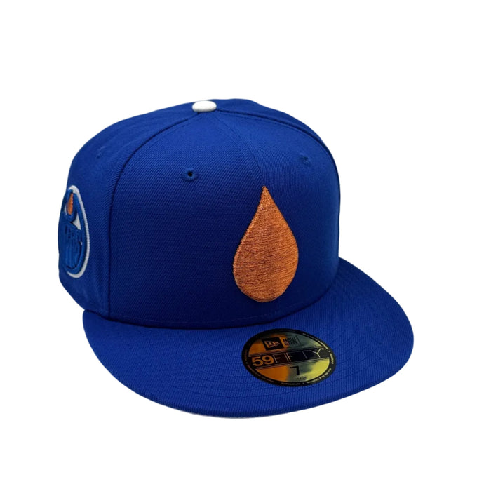 Edmonton Oilers OIL DRIP Custom Side Patch 59FIFTY Fitted Hat