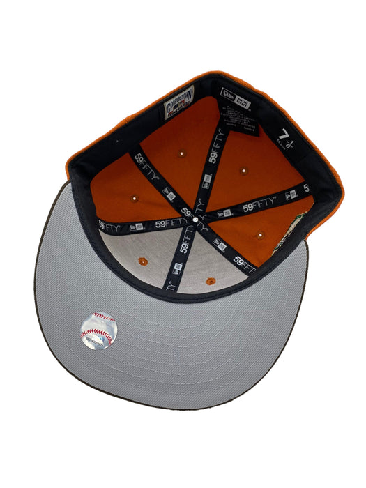 New Era Fitted Hat Florida Marlins New Era Custom Orange Side Patch 59FIFTY Fitted Hat