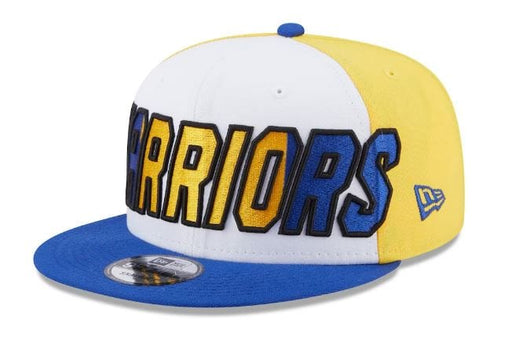 New Era Fitted Hat Golden State Warriors New Era White Back Half Side Patch 59FIFTY Fitted Hat