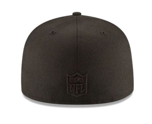 New Era Fitted Hat Green Bay Packers New Era Black on Black Collection 59FIFTY Fitted Hat