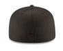 Green Bay Packers New Era Black on Black Collection 59FIFTY Fitted Hat