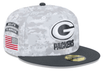 New Era Fitted Hat Green Bay Packers New Era Camo 2024 Salute To Service 59FIFTY Fitted Hat