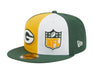 Green Bay Packers New Era Gold/Green 2023 Sideline 59FIFTY Fitted Hat - Men's