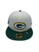 New Era Fitted Hat Green Bay Packers New Era Off White Retro Side Patch 59FIFTY Fitted Hat