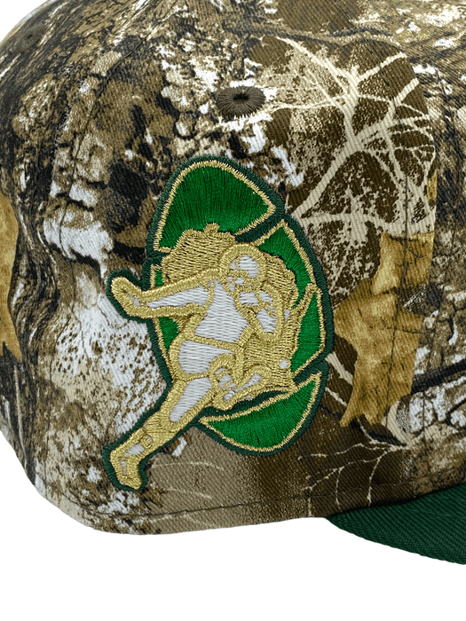 New Era Fitted Hat Green Bay Packers New Era Realtree Camo Custom Side Patch 59FIFTY Fitted Hat -Men's