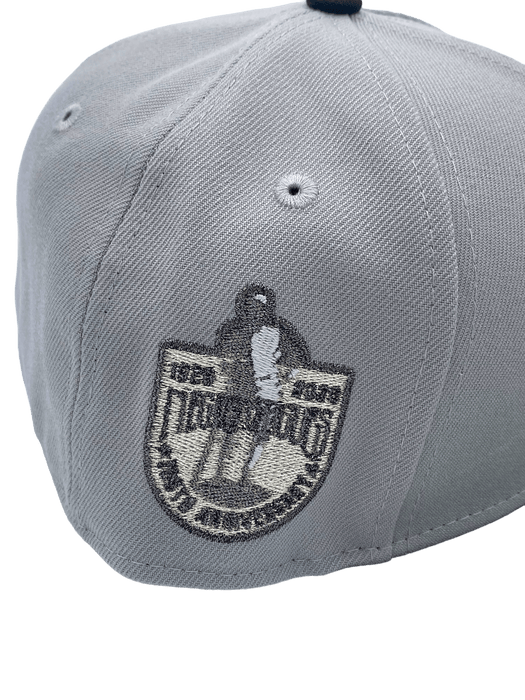 Adult Homestead Grays New Era Gray Black Custom Side Patch 59FIFTY Fit
