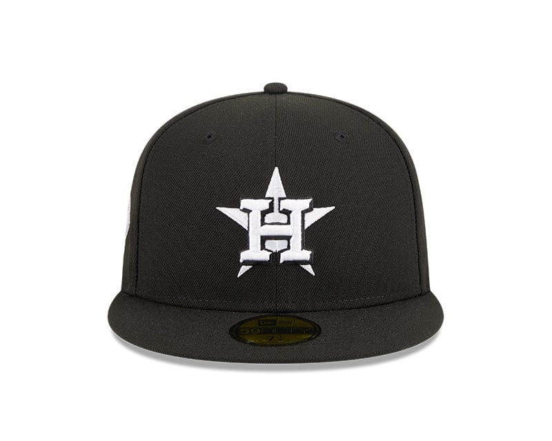 Houston Astros New Era Black and White Side Patch 59FIFTY Fitted Hat - Men's