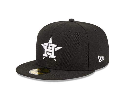 Houston Astros New Era Black and White Side Patch 59FIFTY Fitted Hat - Men's