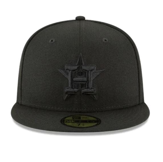 Houston Astros New Era 5950 Fitted Hat Black/Black, 54% OFF