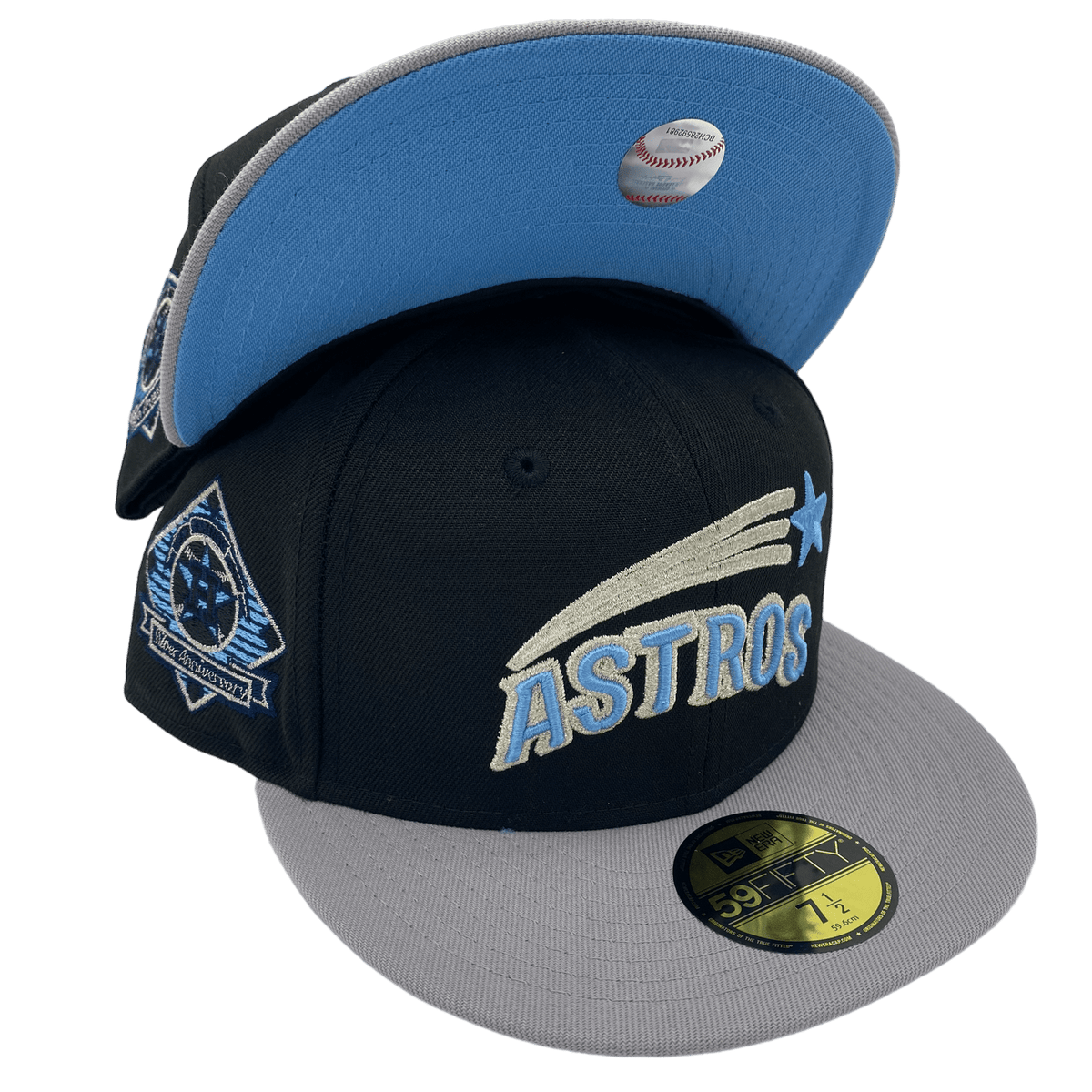 Houston Astros Hat Fitted 7 3/8 Men New Era 59Fifty Navy Official On Field  Cap