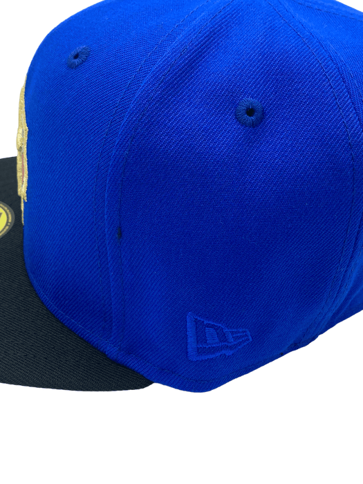 New Era Fitted Hat Houston Astros New Era Blue/Black RIP Custom Side Patch 59FIFTY Fitted Hat - Men's