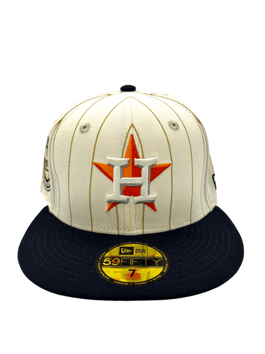 Houston Astros New Era Chrome Historic Pinstripe Side Patch 59FIFTY Fitted Hat - Men's