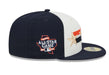 New Era Fitted Hat Houston Astros New Era Cream/Navy 2024 MLB All Star Game Workout Side Patch 59FIFTY Fitted Hat - Men's