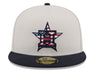 Houston Astros New Era Khaki/Black 2024 July 4th Official On Field Side Patch 59FIFTY Fitted Hat