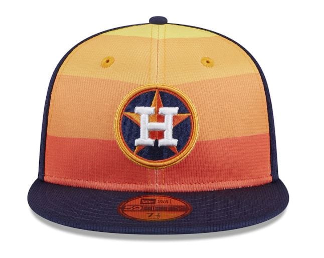 Houston Astros New Era Navy/Orange 2024 Batting Practice 59FIFTY Fitted Hat - Men's