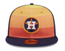 New Era Fitted Hat Houston Astros New Era Navy/Orange 2024 Batting Practice Custom 59FIFTY Fitted Hat - Men's