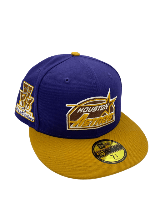 New Era Fitted Hat Houston Astros New Era Purple Custom Side Patch 59FIFTY Fitted Hat - Men's
