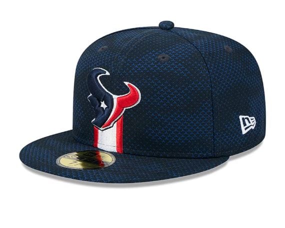 Adult Houston Texans New Era Navy 2024 Sideline 59FIFTY Fitted Hat M