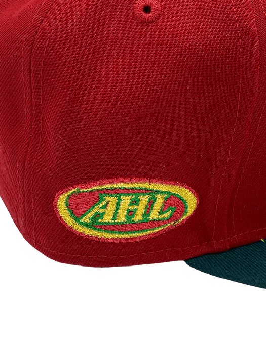New Era Fitted Hat Iowa Wild New Era Red AHL Future Stars Custom Side Patch 59FIFTY Fitted Hat