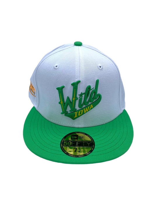Iowa Wild New Era White AHL 78 Custom Side Patch 59FIFTY Fitted Hat