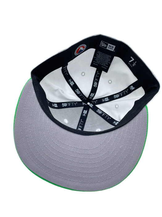 New Era Fitted Hat Iowa Wild New Era White AHL 78 Custom Side Patch 59FIFTY Fitted Hat