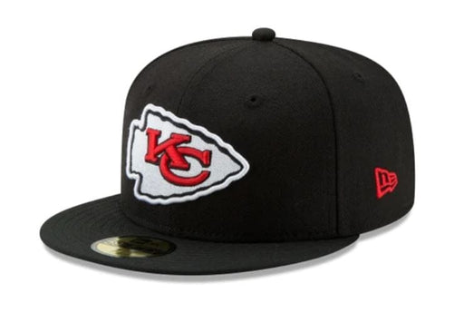 New Era Fitted Hat Kansas City Chiefs New Era Black Official Team Logo 59FIFTY Fitted Hat - Men's