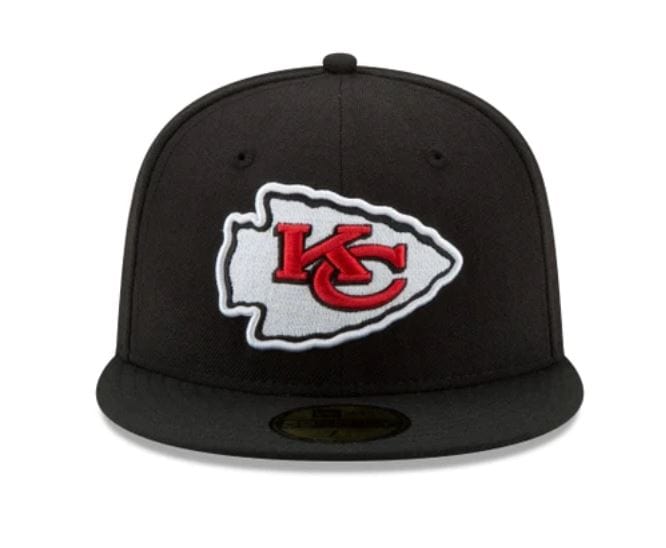 Kansas City Chiefs New Era Black Official Team Logo 59FIFTY Fitted Hat - Men's