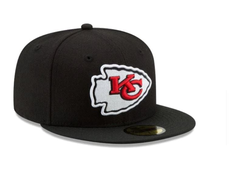 Kansas City Chiefs New Era Black Official Team Logo 59FIFTY Fitted Hat - Men's