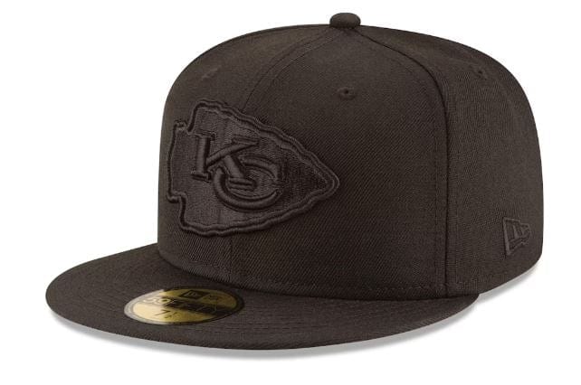 Kansas City Chiefs New Era Black on Black Collection 59FIFTY Fitted Hat