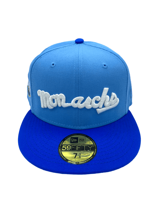 Kansas City Monarchs New Era Blue Custom TYJ Side Patch 59FIFTY Fitted Hat