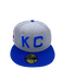 New Era Fitted Hat Kansas City Monarchs New Era Gray/Blue Custom TYJ 2.0 Side Patch 59FIFTY Fitted Hat -Men's