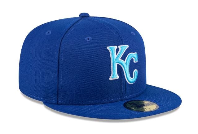 New Era Fitted Hat Kansas City Royals New Era Blue 2024 Father's Day 59FIFTY Fitted Hat