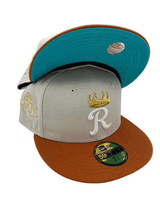 Kansas City Royals New Era Stone SP Custom Side Patch 59FIFTY Fitted Hat, 8 / Stone