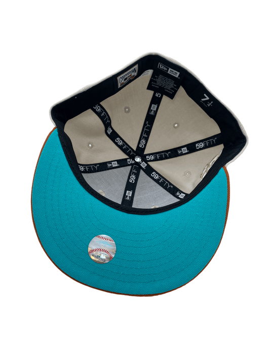 New Era Fitted Hat Kansas City Royals New Era Stone Shoe Pack Custom Side Patch 59FIFTY Fitted Hat