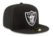 New Era Fitted Hat Las Vegas Raiders New Era Black White Collection 59FIFTY Fitted Hat