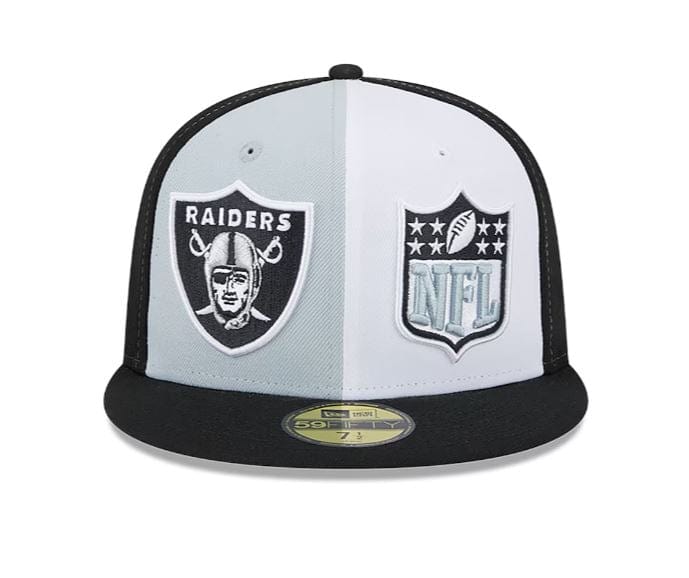 Las Vegas Raiders New Era Gray/Black 2023 Sideline 59FIFTY Fitted Hat - Men's