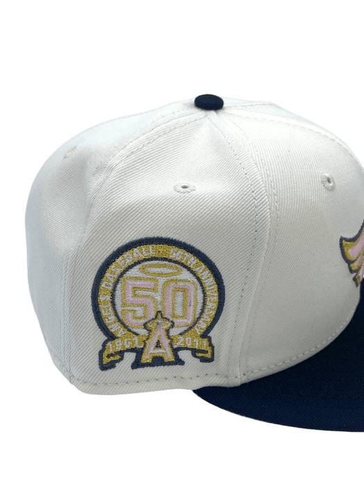 New Era Fitted Hat Los Angeles Angels New Era Chrome Sweetheart Classic Custom 59FIFTY Fitted Hat - Men's