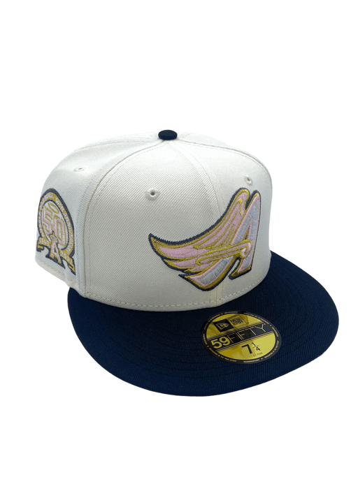 New Era Fitted Hat Los Angeles Angels New Era Chrome Sweetheart Classic Custom 59FIFTY Fitted Hat - Men's