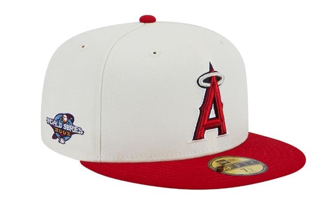 Officially Licensed MLB New Era 2002 World Series Fitted Hat - Angels