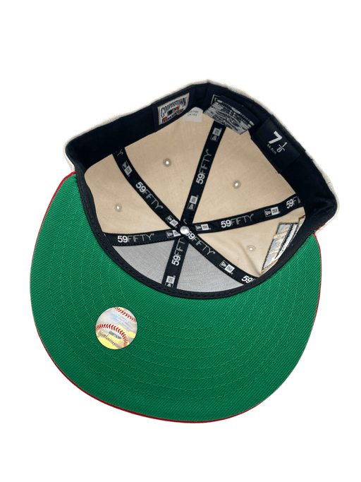 New Era Fitted Hat Los Angeles Angels New Era Stone King Fish Classic Custom 59FIFTY Fitted Hat - Men's