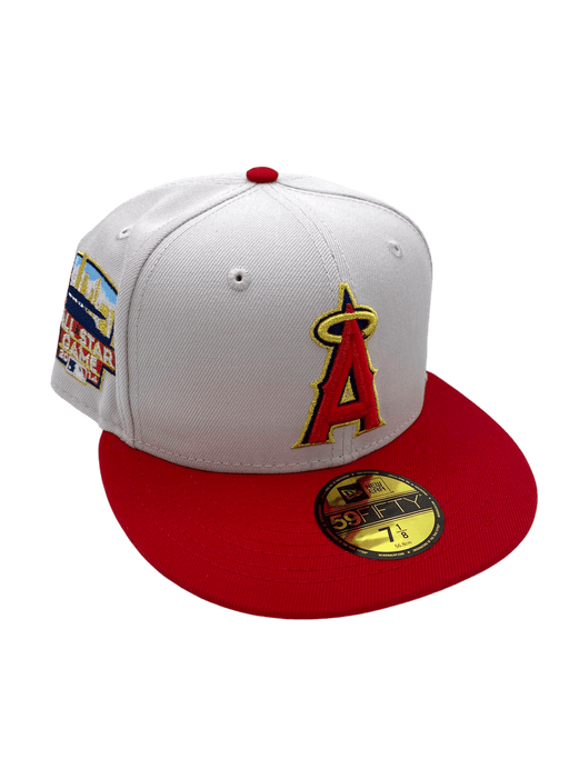 New Era Fitted Hat Los Angeles Angels New Era Stone King Fish Classic Custom 59FIFTY Fitted Hat - Men's