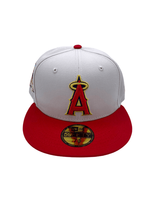 New Era Fitted Hat Los Angeles Angels New Era Stone King Fish Classic Custom 59FIFTY Fitted Hat - Men's