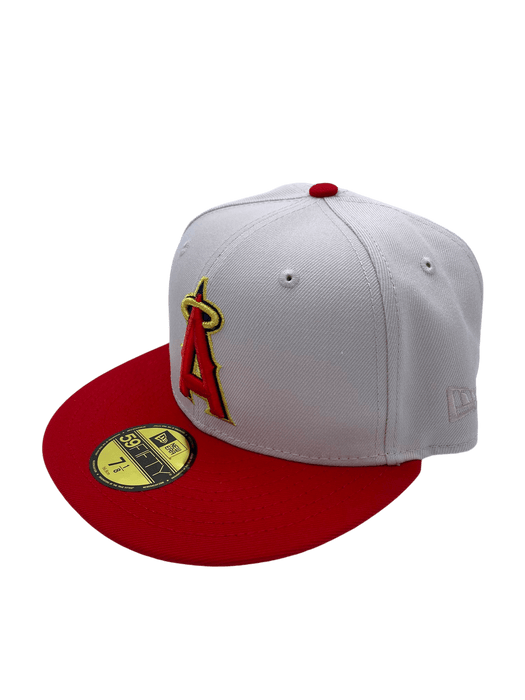 New Era Fitted Hat Los Angeles Angels New Era Stone King Fish Classic Custom 59FIFTY Fitted Hat - Men's