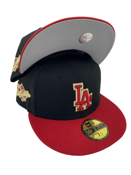 LOS ANGELES DODGERS 50TH ANNIVERSARY BEHIND THE COLORS RED BRIM