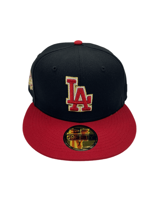 Men's New Era Black Los Angeles Dodgers Jersey 59FIFTY Fitted Hat