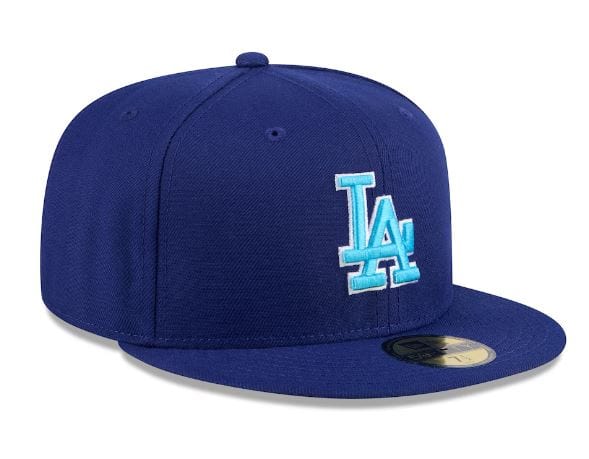 New Era Fitted Hat Los Angeles Dodgers New Era Blue 2024 Father's Day 59FIFTY Fitted Hat