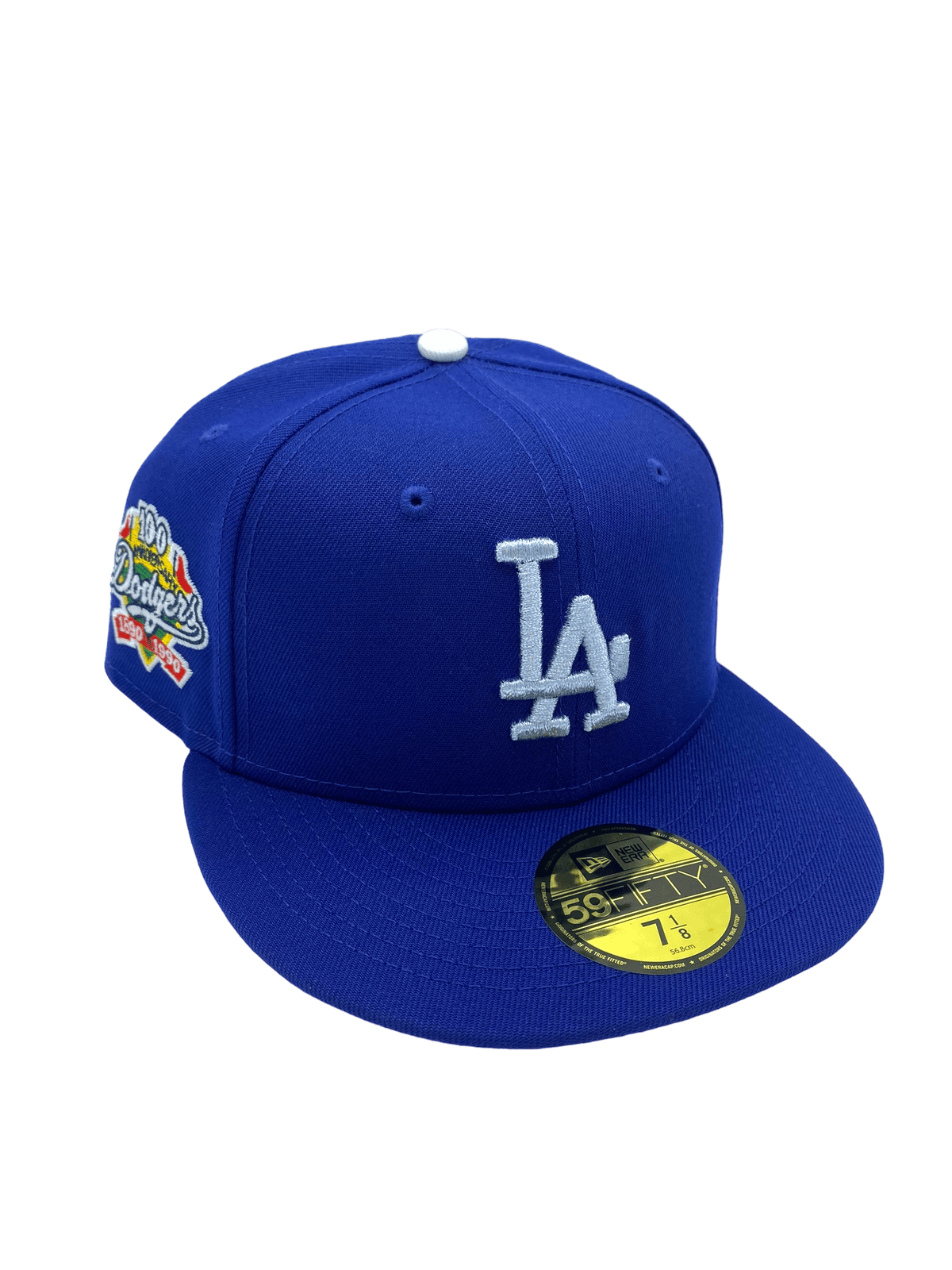 Adult Los Angeles Dodgers New Era Blue Custom Combo Side Patch 59FIFTY  Fitted Hat - Men's