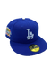 New Era Fitted Hat Los Angeles Dodgers New Era Blue Custom Combo Side Patch 59FIFTY Fitted Hat - Men's